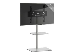 VCM Pés de suporte de TV Alani Vidro transparente A. 100 x L. 60 x P. 45 cm^ Móvel De Tv