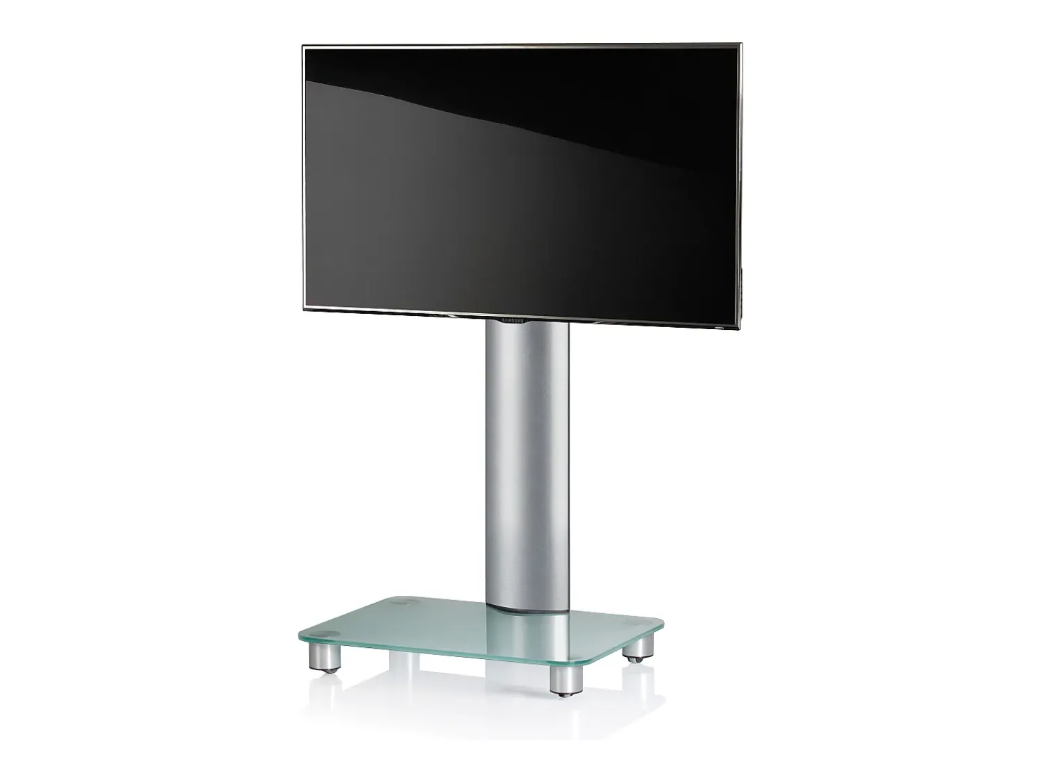 Discount VCM Pés de suporte de TV Bilano Vidro fosco A. 100 x L. 60 x P. 44 cm Verde
