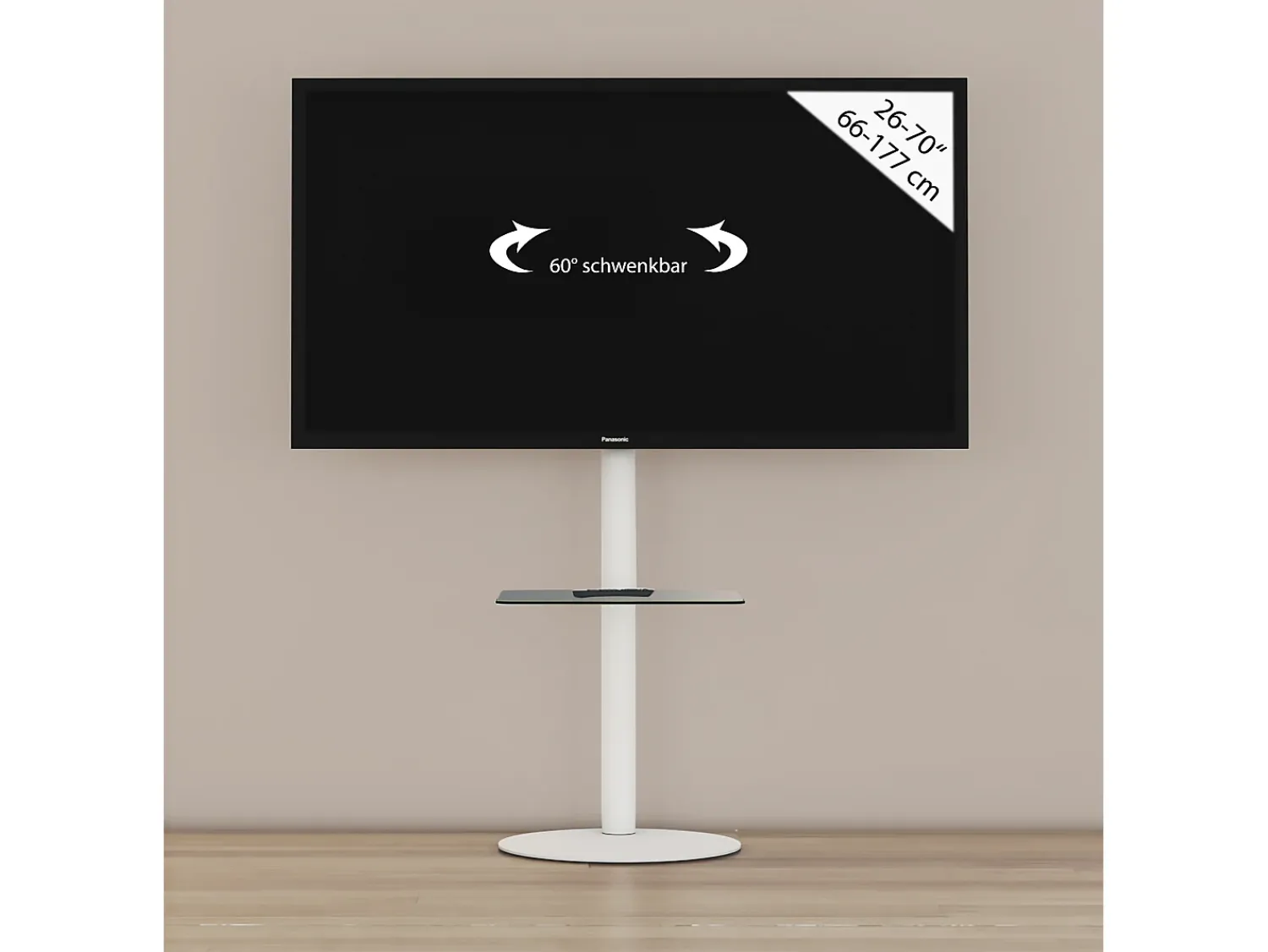 New VCM Pés de suporte de TV Cirla Branco A. 100 x L. 55 x P. 45 cm Multicor
