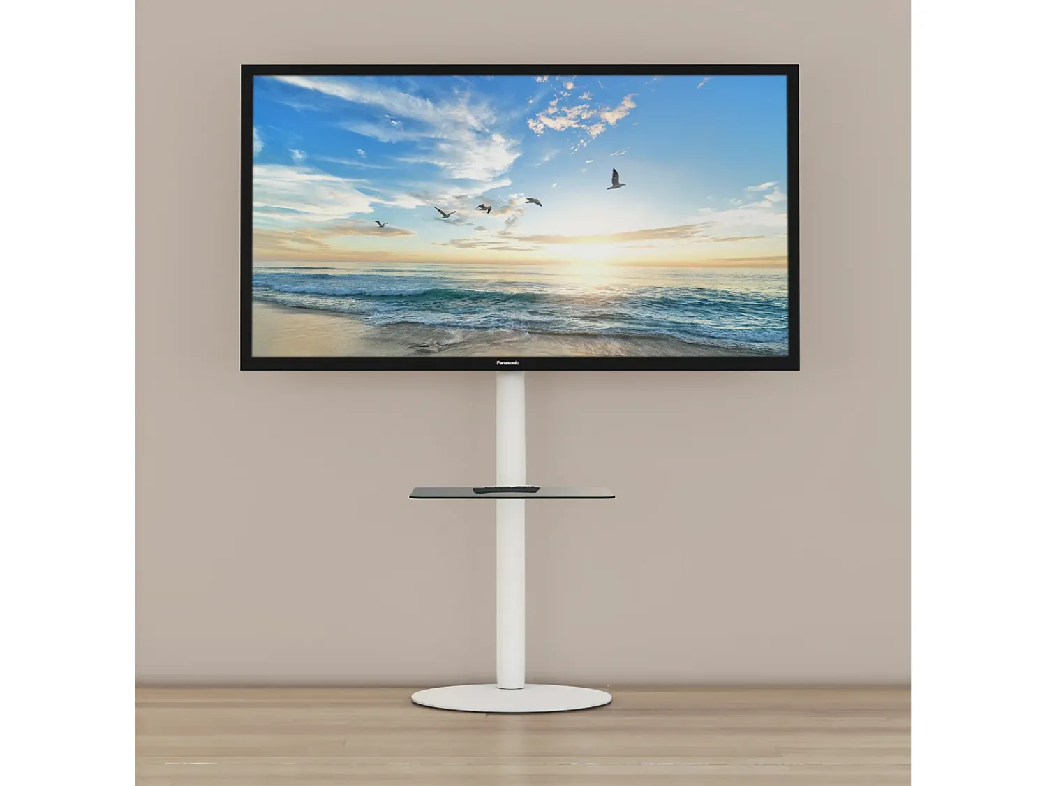 New VCM Pés de suporte de TV Cirla Branco A. 100 x L. 55 x P. 45 cm Multicor