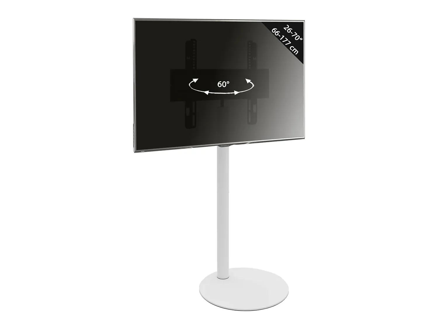 Outlet VCM Pés de suporte de TV Cirla Branco A. 100 x L. 55 x P. 45 cm Multicor