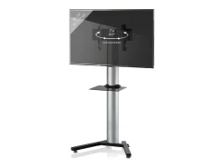 VCM Pés de suporte de TV Stadino Prata A. 174 x L. 90 x P. 74 cm^ Móvel De Tv