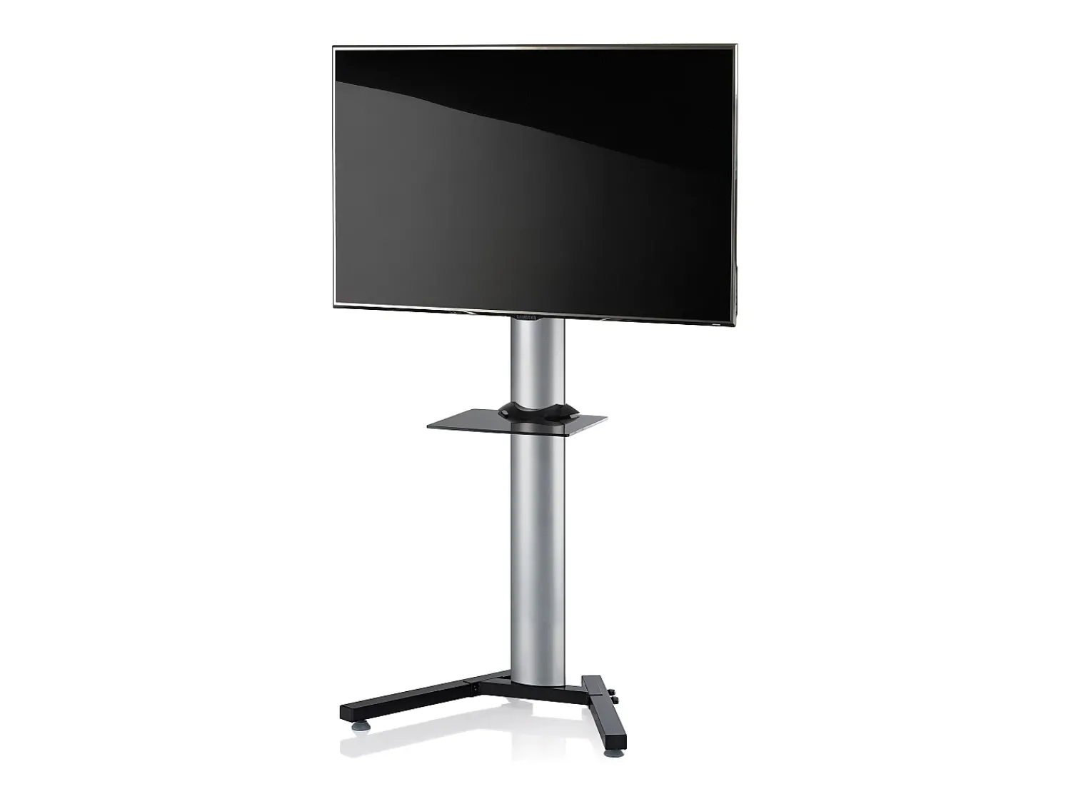 VCM Pés de suporte de TV Stadino Prata A. 174 x L. 90 x P. 74 cm^ Móvel De Tv