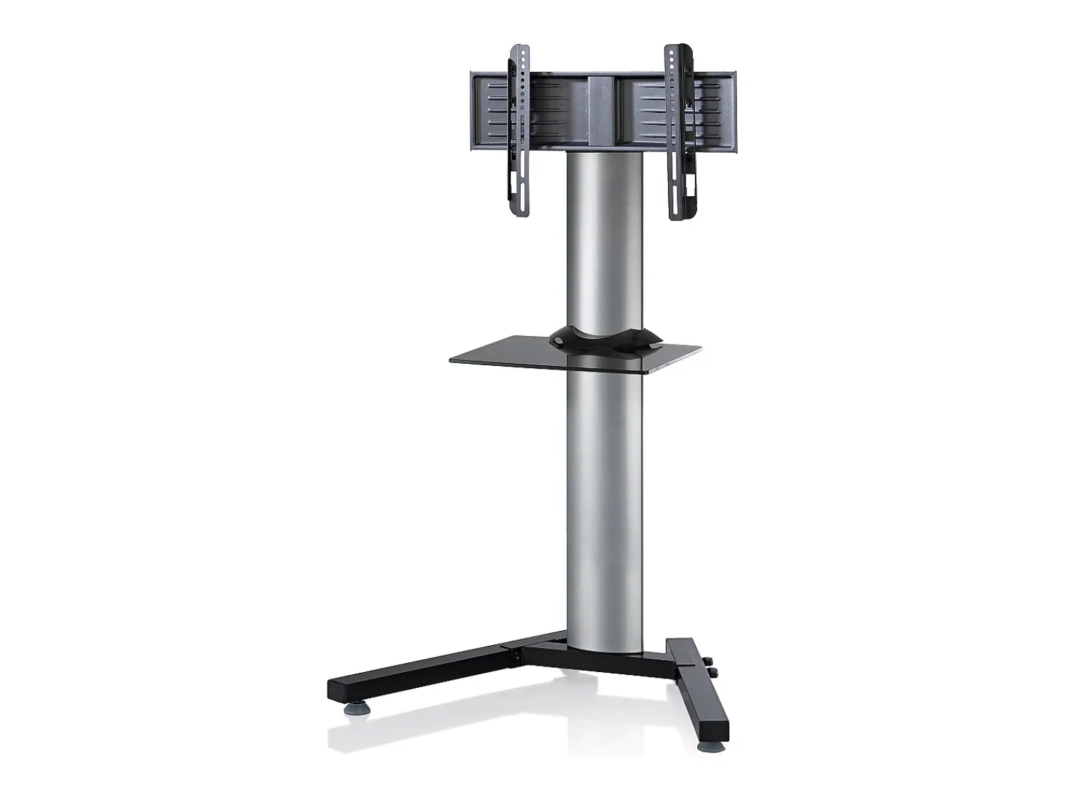 VCM Pés de suporte de TV Stadino Prata A. 125 x L. 90 x P. 72 cm^ Móvel De Tv