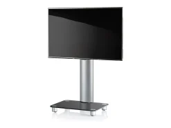 VCM Pés de suporte de TV Tosal Vidro preto 0^ Móvel De Tv