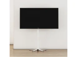 VCM Pés de suporte de TV Xila Branco A. 100 x L. 61 x P. 61 cm^ Móvel De Tv