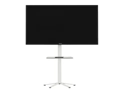 VCM Pés de suporte de TV Xila Branco A. 100 x L. 61 x P. 61 cm^ Móvel De Tv