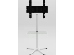 VCM Pés de suporte de TV Xila Branco A. 100 x L. 61 x P. 61 cm^ Móvel De Tv