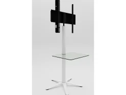 VCM Pés de suporte de TV Xila Branco A. 100 x L. 61 x P. 61 cm^ Móvel De Tv