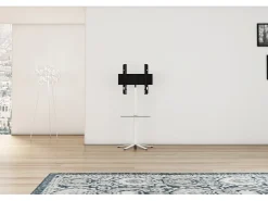 VCM Pés de suporte de TV Xila Branco A. 100 x L. 61 x P. 61 cm^ Móvel De Tv