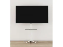 VCM Pés de suporte de TV Xila Branco A. 100 x L. 61 x P. 61 cm^ Móvel De Tv