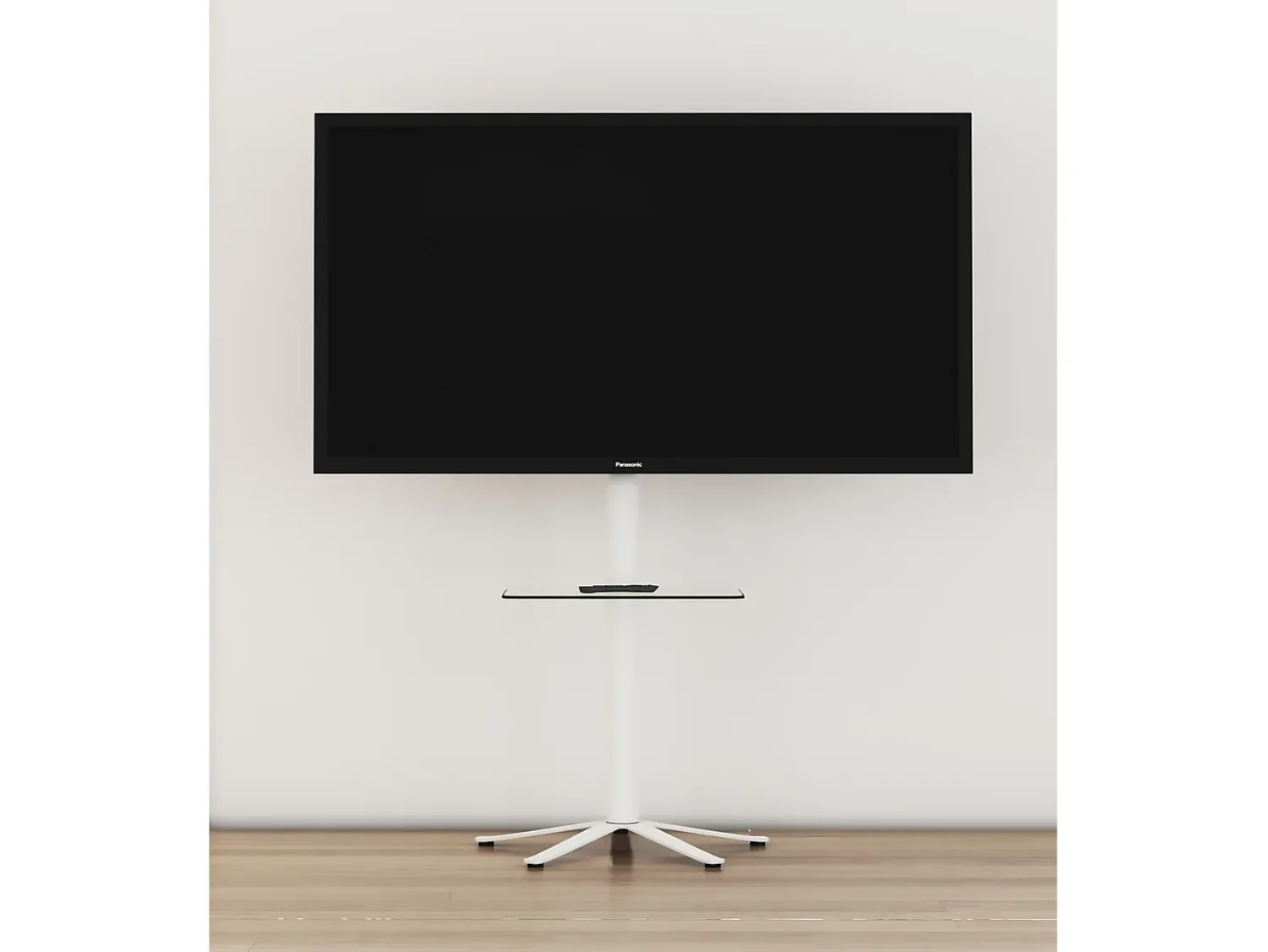 VCM Pés de suporte de TV Xila Branco A. 100 x L. 61 x P. 61 cm^ Móvel De Tv