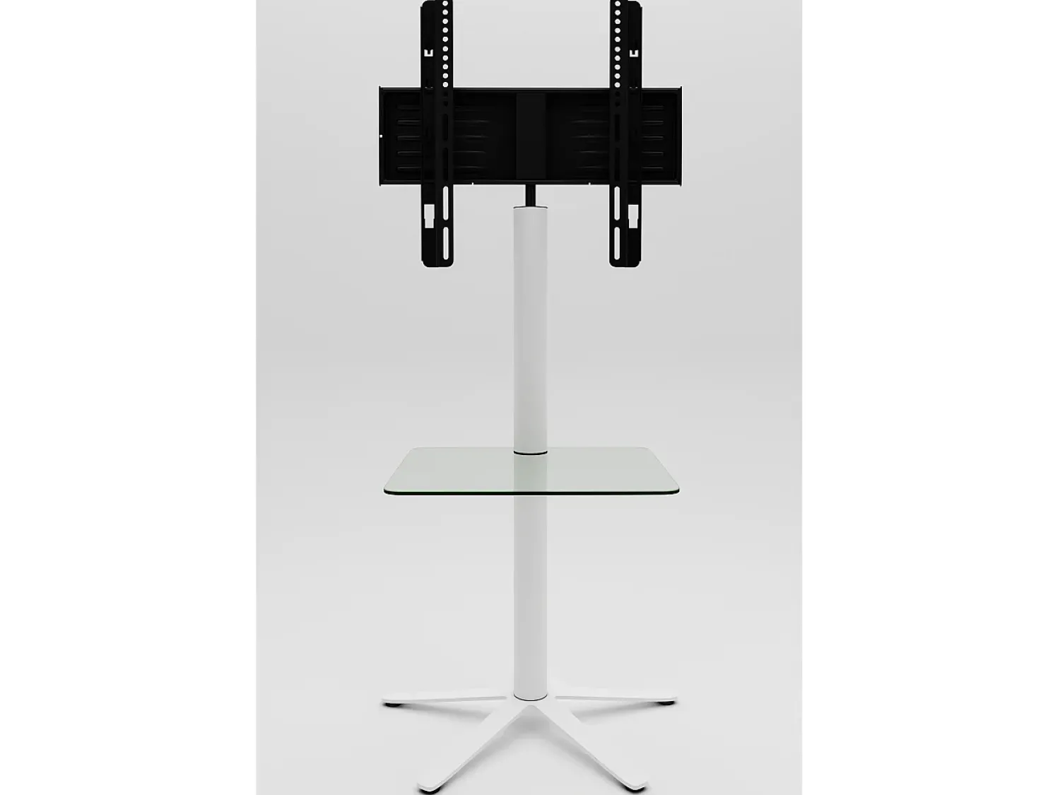 VCM Pés de suporte de TV Xila Branco A. 100 x L. 61 x P. 61 cm^ Móvel De Tv