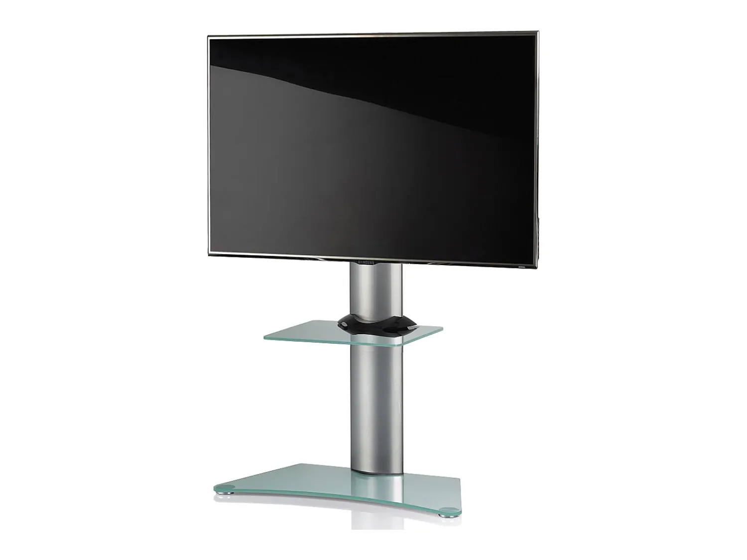 Móvel De Tv*VCM Pés de suporte de TV Zental Vidro fosco A. 111 x L. 80 x D 40 cm Verde