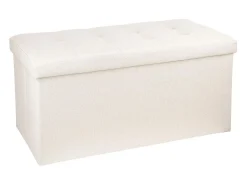 Atmosphera Pufe Duplo Dobrável Lysandre Contemporary Tampa de Veludo 76x38 cm^ Acessórios De Arrumação