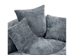 Poltrona*Hauss Spole Puff com 3 almofadas - Para adultos e crianças - Chenille , não necessita de montagem Cinzento