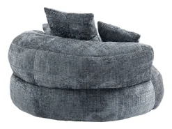 Poltrona*Hauss Spole Puff com 3 almofadas - Para adultos e crianças - Chenille , não necessita de montagem Cinzento