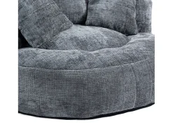 Poltrona*Hauss Spole Puff com 3 almofadas - Para adultos e crianças - Chenille , não necessita de montagem Cinzento