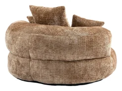 Hauss Spole Puff com 3 almofadas - Para adultos e crianças - Chenille claro, não necessita de montagem Castanho