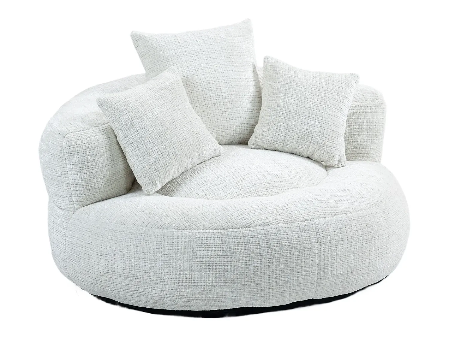 Sale Hauss Spole Puff com 3 almofadas - Para adultos e crianças - Chenille , não necessita de montagem Bege