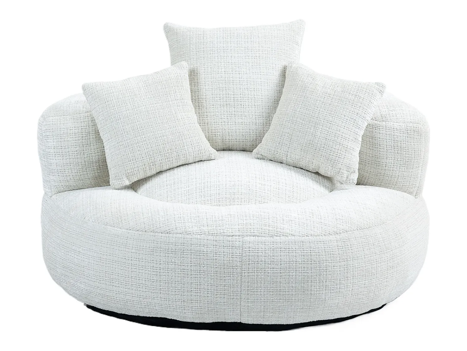 Sale Hauss Spole Puff com 3 almofadas - Para adultos e crianças - Chenille , não necessita de montagem Bege