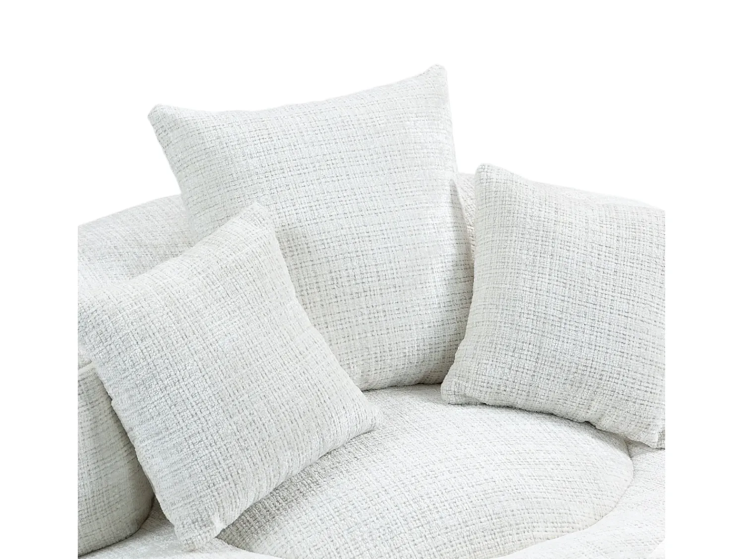 Sale Hauss Spole Puff com 3 almofadas - Para adultos e crianças - Chenille , não necessita de montagem Bege