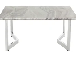Mesa De Centro*Loft24 Punto | Mesa de centro 75 cm em branco brilhante Cinzento