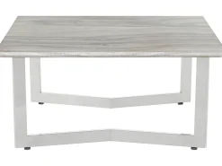 Mesa De Centro*Loft24 Punto | Mesa de centro 75 cm em branco brilhante Cinzento