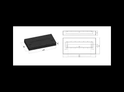 Lareira| Queimador a bioetanol com bancada em aço inoxidável mate 60cm Preto