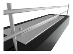 Best Queimador a bioetanol com bancada em aço inoxidável mate 60cm com grelha Preto