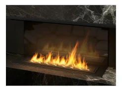 Sale Queimador de bioetanol embutido em aço inoxidável de 4 lt 100cm Preto