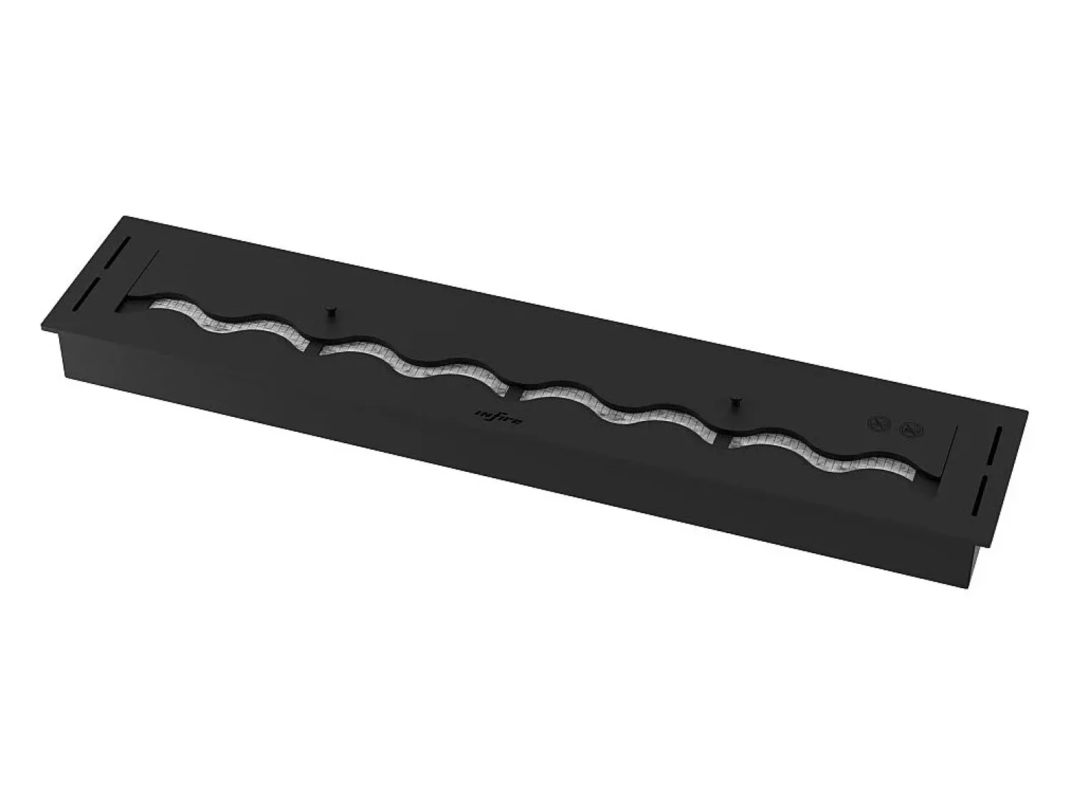 Sale Queimador de bioetanol embutido em aço inoxidável de 4 lt 100cm Preto