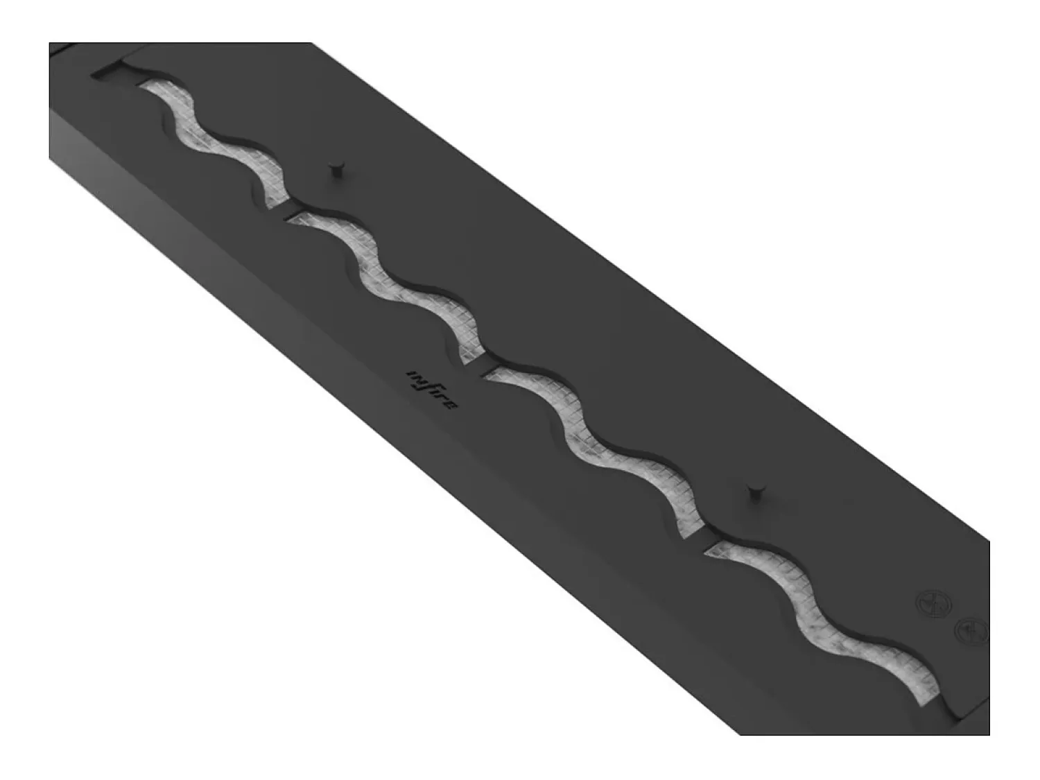 Sale Queimador de bioetanol embutido em aço inoxidável de 4 lt 100cm Preto