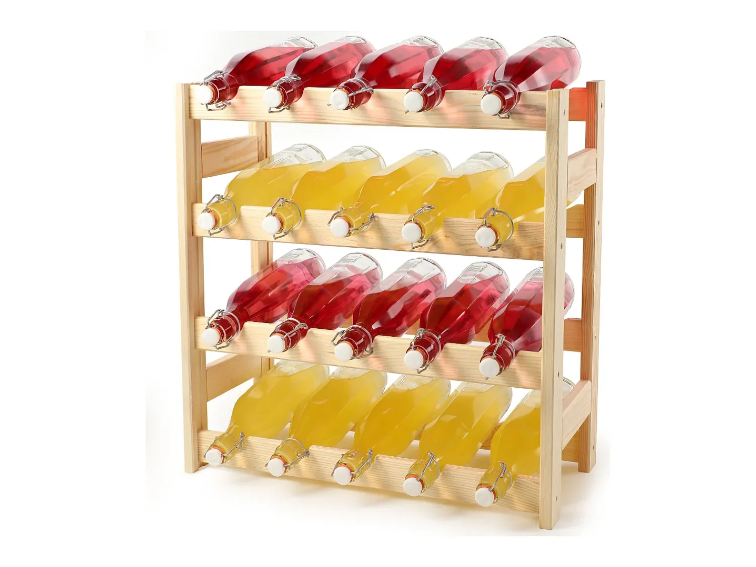 Acessórios De Arrumação|Acessório Vinho E Bar* Rack de vinho de madeira KADAX Rack de álcool para 20 garrafas