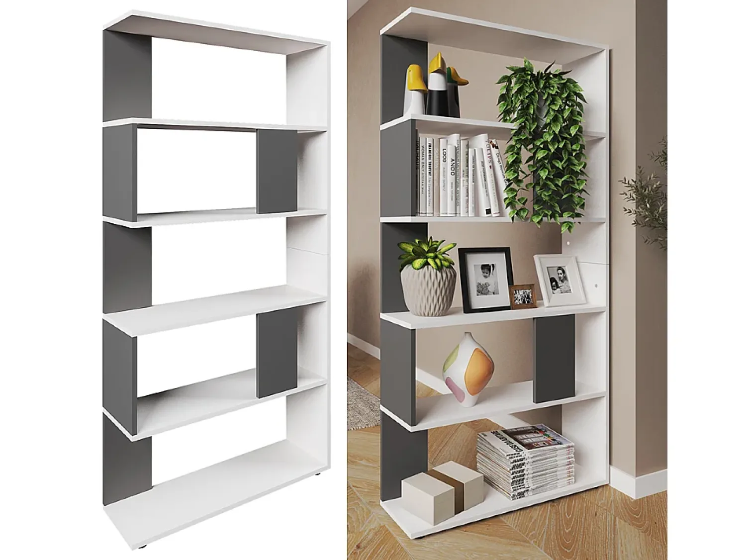Prateleira|Vicco Raumteiler antracite 80x23.6x162.6 Cinza antracite