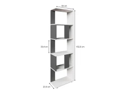 Prateleira|Vicco Raumteiler antracite/branco 45x23.6x162.6 Cinza antracite