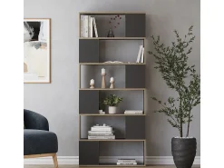 Prateleira|Vicco Raumteiler antracite/carvalho 80x24x186 eneos Preto