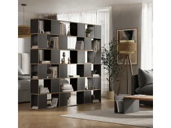 Prateleira|Vicco Raumteiler antracite/carvalho 80x24x186 eneos Preto