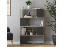 Prateleira|Vicco Raumteiler antracite/carvalho 80x24x124.5 eneos Preto