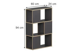 Sale Vicco Raumteiler antracite/carvalho 60x24x94 eneos Preto
