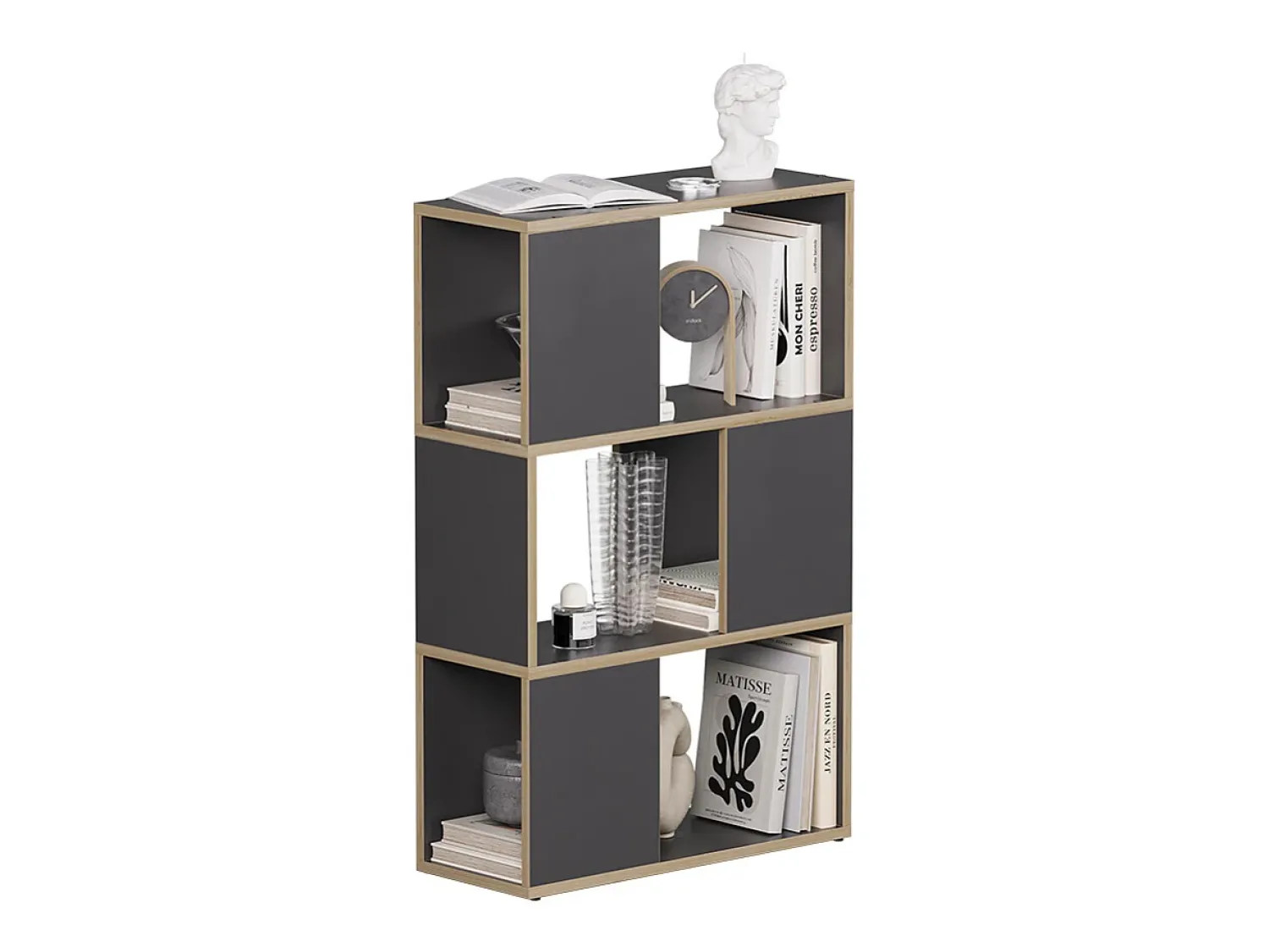 Sale Vicco Raumteiler antracite/carvalho 60x24x94 eneos Preto