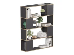 Prateleira*Vicco Raumteiler antracite/carvalho 100x24x124.5 eneos Preto
