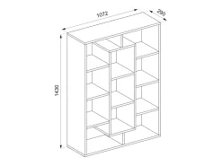 Vicco Raumteiler 107.2x29x143^ Prateleira