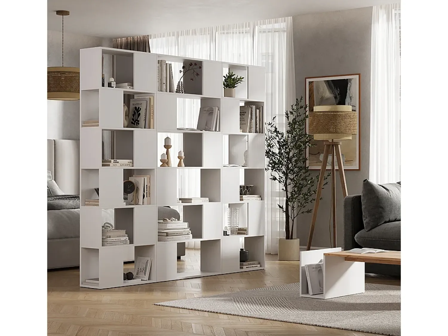 Prateleira|Vicco Raumteiler 60x24x186 eneos Branco