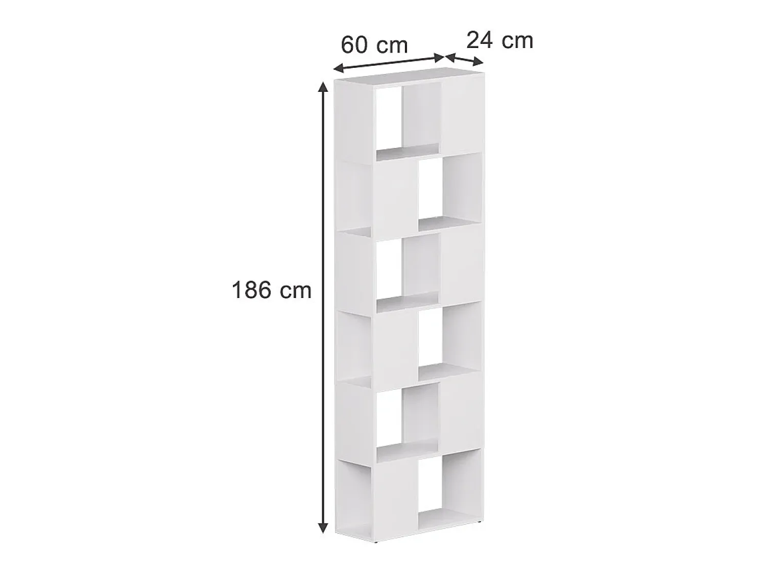 Prateleira|Vicco Raumteiler 60x24x186 eneos Branco