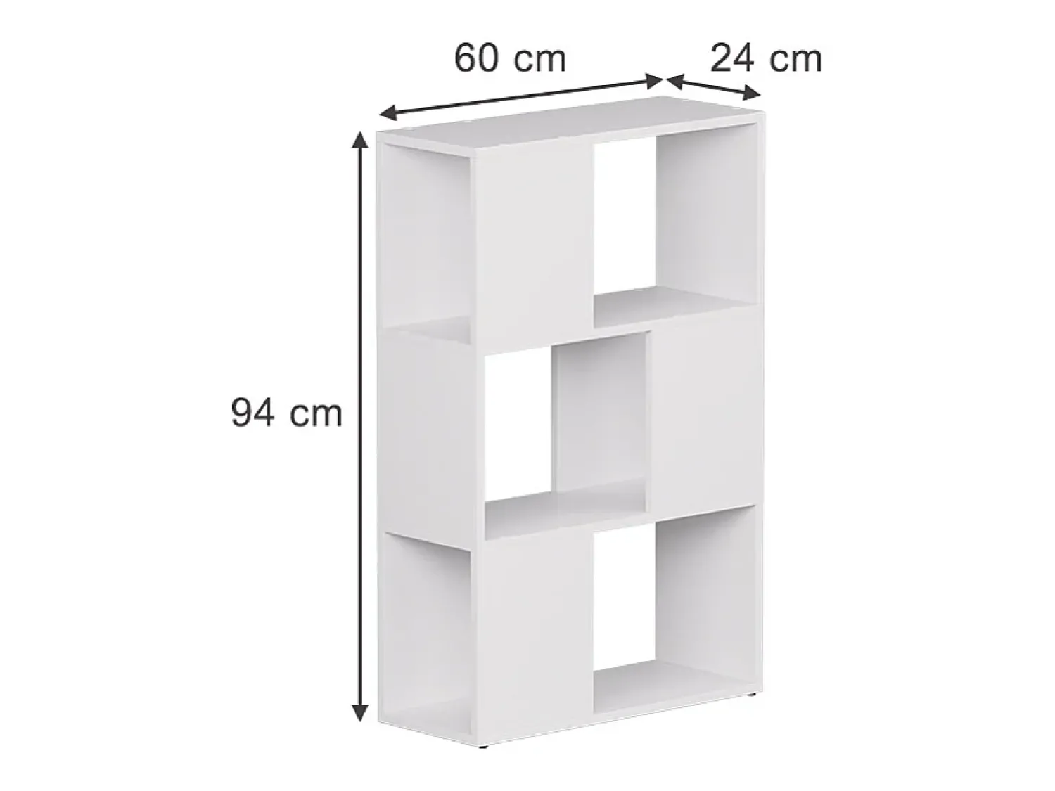 Prateleira*Vicco Raumteiler 60x24x94 eneos Branco
