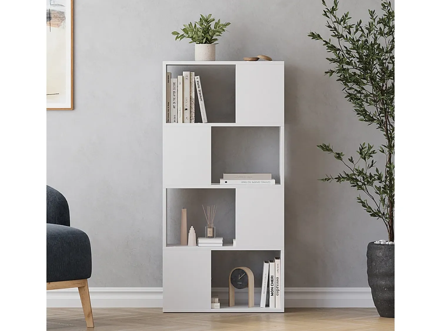 Prateleira|Vicco Raumteiler 60x24x124.5 eneos Branco