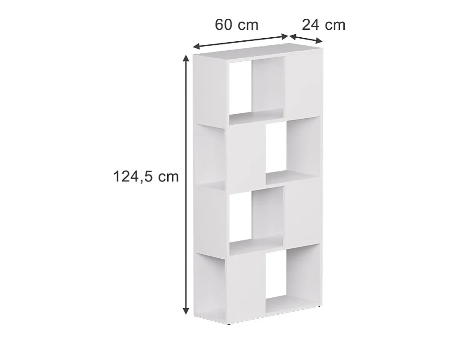 Prateleira|Vicco Raumteiler 60x24x124.5 eneos Branco