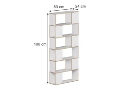 Prateleira|Vicco Raumteiler /carvalho 80x24x186 eneos Branco
