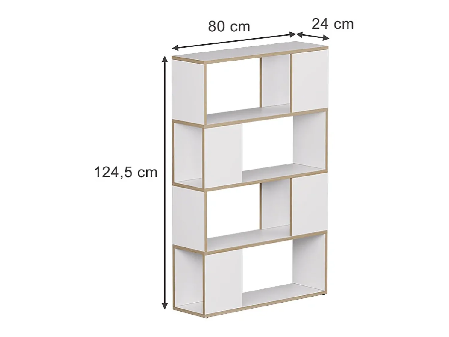 Prateleira|Vicco Raumteiler /carvalho 80x24x124.5 eneos Branco
